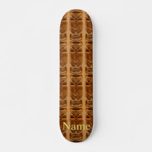 Gold Tiki Sculpture Thunder_Cove Persoonlijk Skateboard