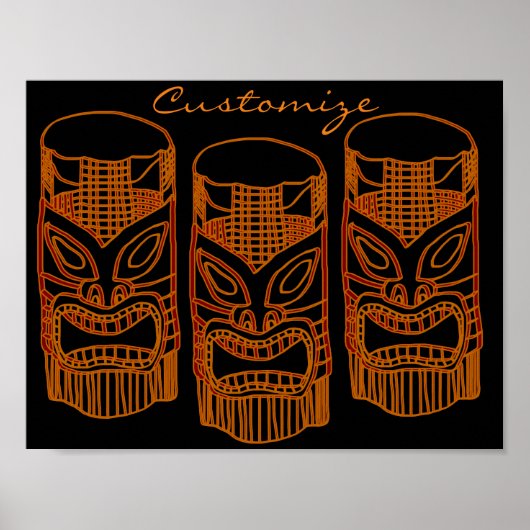 Gold Tiki Sculpture Thunder_Cove Poster (Voorkant)