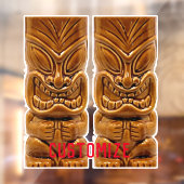 Gold Tiki Sculpture Thunder_Cove Raamsticker (Vel 2)