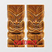 Gold Tiki Sculpture Thunder_Cove Raamsticker (Vel)