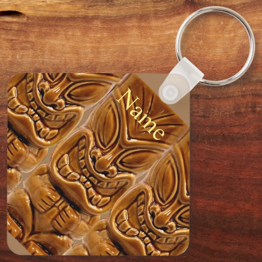 Gold Tiki Sculpture Thunder_Cove Sleutelhanger (Achterkant)