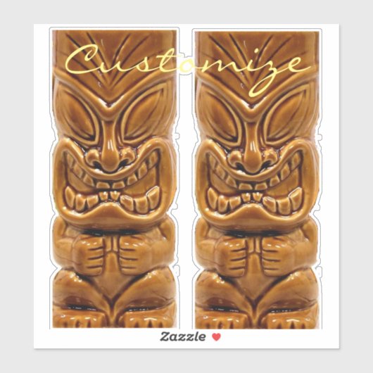 Gold Tiki Sculpture Thunder_Cove Sticker (Vel)