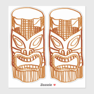 Gold Tiki Sculpture Thunder_Cove Sticker