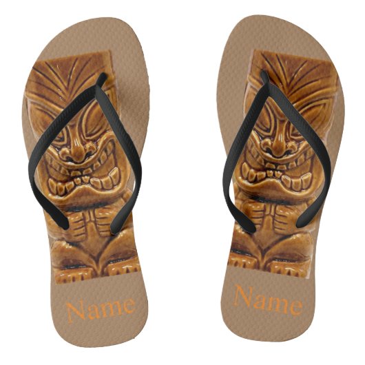 Gold Tiki Sculpture Thunder_Cove Teenslippers (Voetbed)