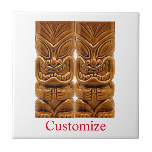 Gold Tiki Sculpture Thunder_Cove Tegeltje (Voorkant)