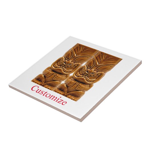 Gold Tiki Sculpture Thunder_Cove Tegeltje (Zijkant)