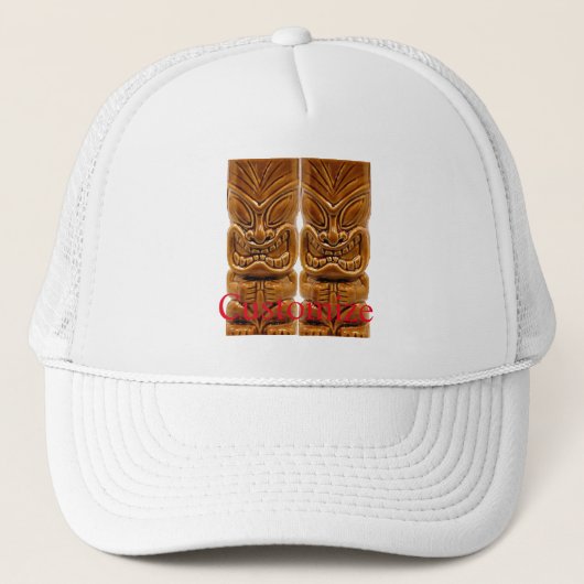 Gold Tiki Sculpture Thunder_Cove Trucker Pet (Voorkant)