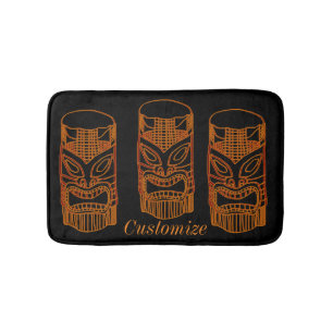 Gold Tiki sculptuur Thunder_Cove Bath Mat