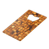 Gold Tiles Pattern Creditkaart Flessenopener (Achterkant Gekanteld)
