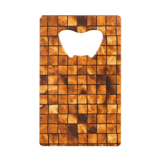 Gold Tiles Pattern Creditkaart Flessenopener (Achterkant)