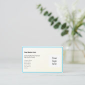 Gold Tint gradiënt & Sky Blue Logo Euro Visitekaartje (Staand voorkant)