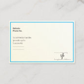 Gold Tint gradiënt & Sky Blue Logo Euro Visitekaartje (Achterkant)