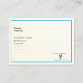 Gold Tint gradiënt & Sky Blue Logo Mighty Visitekaartje (Achterkant)