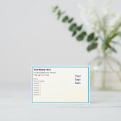 Gold Tint gradiënt & Sky Blue Online Biz Logo Visitekaartje (Staand voorkant)