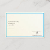 Gold Tint gradiënt & Sky Blue Online Biz Logo Visitekaartje (Achterkant)