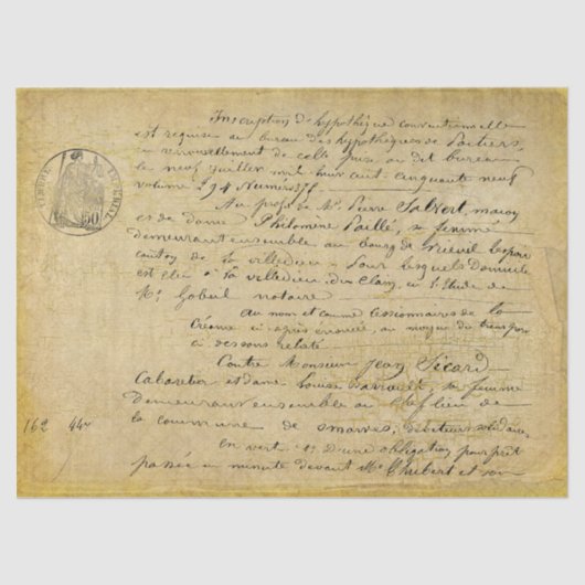 Gold Tissue Paper, oud en oud script, met losse pa Tissuepapier (Voorkant)