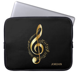Gold-toetsenbord en verteerbare schol laptop sleeve