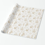 Gold Toile De Jouy  Bloemen Chinoiserie Cadeaupapier<br><div class="desc">Verhoog uw feesten met ons gouden Toile-feestdecor, met gedetailleerde bloemige Franse country-toiletten op een warme witte achtergrond. Dit op regentschap geïnspireerde Chinoiserie-ontwerp straalt elegantie en sophisticatie uit. ★ Laat me je helpen met het plannen van je volgende feestje! ★ Als u een coördinerende inrichting nodig heeft, controleer dan mijn bijpassende...</div>