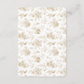 Gold Toile de Jouy Registry Kaart Invitation Inser (Achterkant)