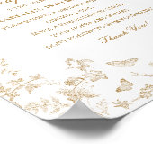 Gold Toile De Jouy Time Capsule Baby Verjaardagssp Poster (Hoek)