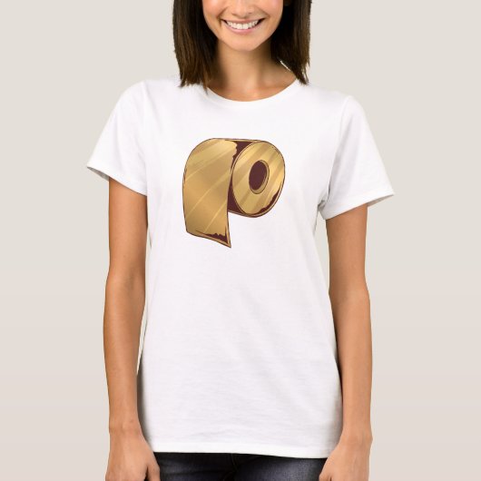 Gold Toilet Paper T-shirt (Voorkant)