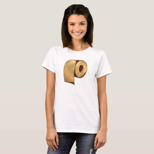 Gold Toilet Paper T-shirt (Voorkant volledig)