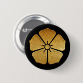 Gold Toki Kikyo Kamon Button (Voorkant /achterkant)