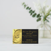 Gold Tone en Black Monogram visitekaartje (Staand voorkant)