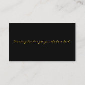 Gold Tone en Black Monogram visitekaartje (Achterkant)