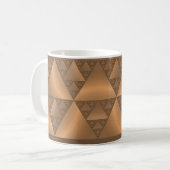 Gold Tone en bruin Metallic look Fractal Mok (Voorkant links)