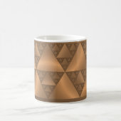 Gold Tone en bruin Metallic look Fractal Mok (Center)
