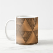 Gold Tone en bruin Metallic look Fractal Mok (Links)