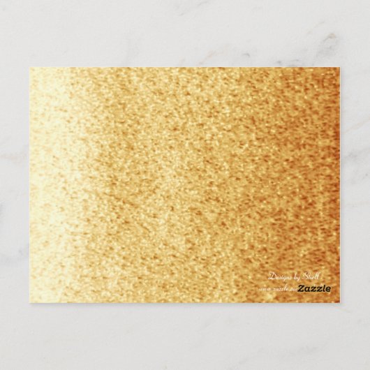 Gold Tone Faux Glitter Table Seating Kaart (Achterkant)