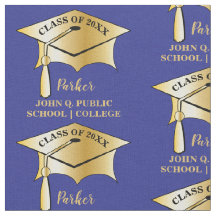 Gold Tone Gradup Cap Name Class School