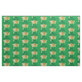 Gold Tone Gradup Cap Name Class School Stof (Fat Quarter)