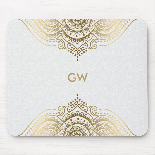 Gold tone mandala-ontwerp muismat (Voorkant)