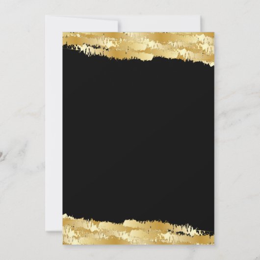 Gold Tone Modern Class Reunion Party Kaart (Achterkant)