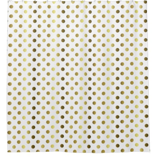 Gold Tone Polka Dot Showgordijn Douchegordijn (Voorkant)