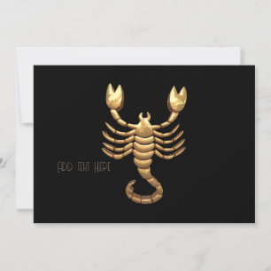 Gold Tone Scorpio Scorpion Symbol Zodiac Kaart