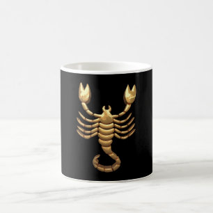 Gold Tone Scorpio Scorpion Symbol Zodiac Koffiemok