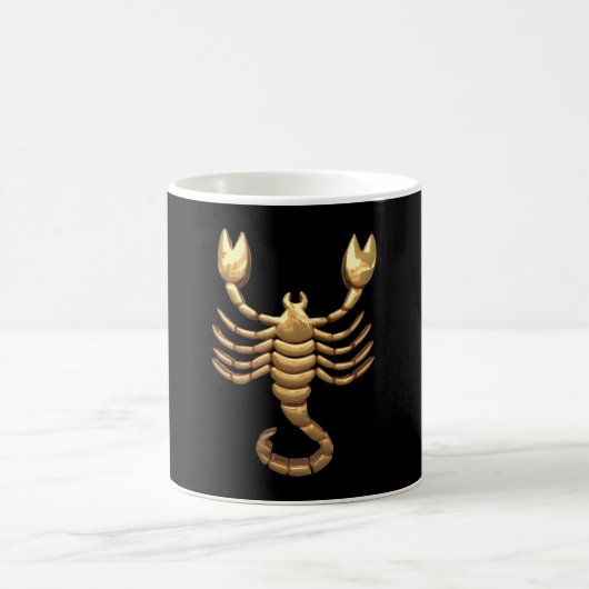 Gold Tone Scorpio Scorpion Symbol Zodiac Koffiemok (Center)