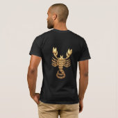 Gold Tone Scorpio Scorpion Symbol Zodiac T-shirt (Achterkant volledig)