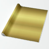 Gold Tone Wrapping Paper Cadeaupapier (Uitgerold)