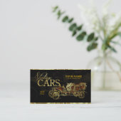 Gold Tones Automotive Vintage Auto's Sjabloon Visitekaartje (Staand voorkant)