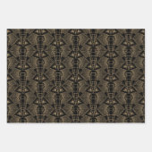 Gold tones Elephant head Art Deco Pattern Inpakpapier Vel (Voorkant 2)