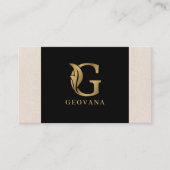 Gold tones letter G floraal decoratief Visitekaartje (Voorkant)