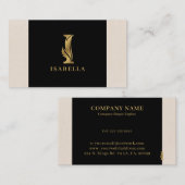 Gold tones letter I florale decoratie Visitekaartje (Voorkant / Achterkant)