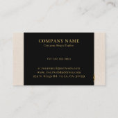 Gold tones letter J floral decorative Visitekaartje (Achterkant)