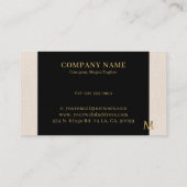 Gold tones letter M floral decorative Visitekaartje (Achterkant)