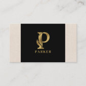 Gold tones letter O bloemdecoratief Visitekaartje (Voorkant)